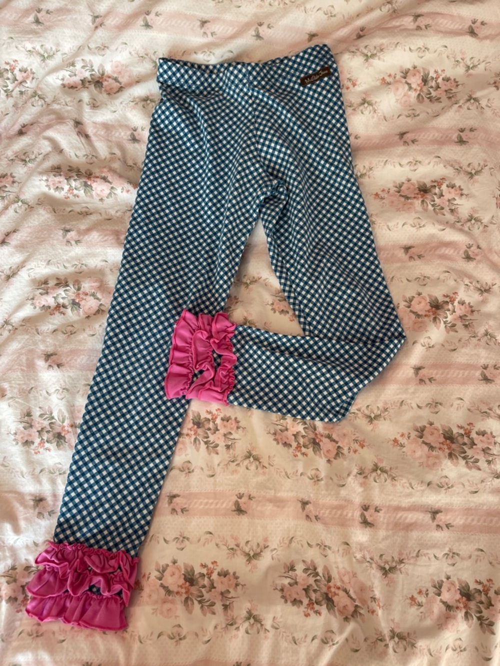 Matilda Jane Ruffled Leggings with Pink Trim